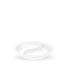 2 Section Round Gastronorm Pan WL‑901.880.715/H (OLD: 997208), Color: White, Centimetres: 38.5