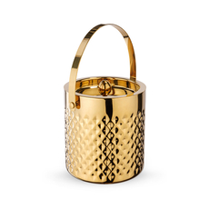 Double Wall Ice Bucket with Lid WL‑527.210.330/A, Color: Gold, Centimetres: 15 x 16, Mililiters: 1800
