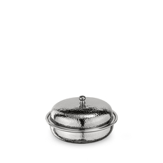 Round Serving Dish with Lid WL‑545.040.210/A, Color: Silver, Centimetres: 14 x 7