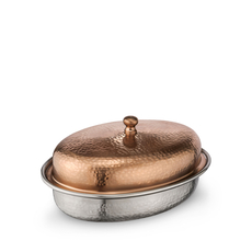 Oval Serving Dish with Lid WL‑545.280.225/A, Color: Bronze Matt, Centimetres: 22 x 15.5 x 8