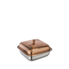 Square Serving Dish with Lid WL‑545.440.225/A, Color: Bronze Matt, Centimetres: 14 x 14 x 7