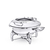 Glass Lid Round Chafing Dish with Stand WL‑591.310.110/H (OLD: 559911), Color: Silver, Centimetres: 52 x 45.5 x 33, Mililiters: 6000