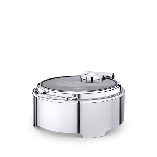 Glass Lid Round Chafing Dish WL‑591.010.110/H, Color: Silver, Centimetres: 48 x 42.5 x 20.5