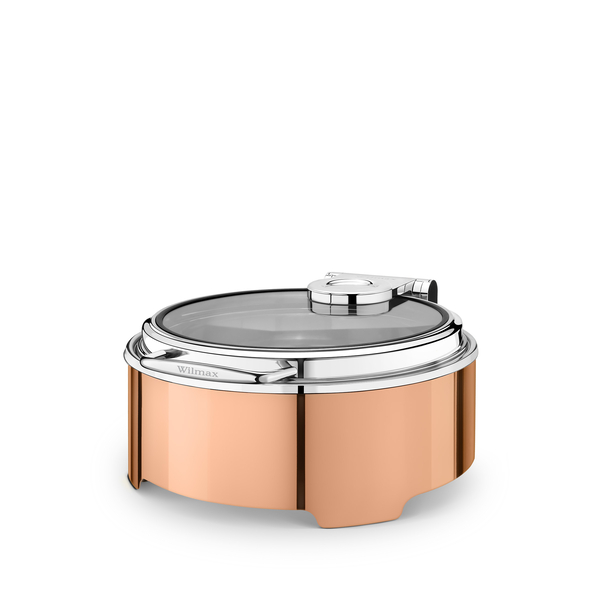 Glass Lid Round Chafing Dish WL‑591.010.120/H, Color: Bronze, Centimetres: 48 x 42.5 x 20.5