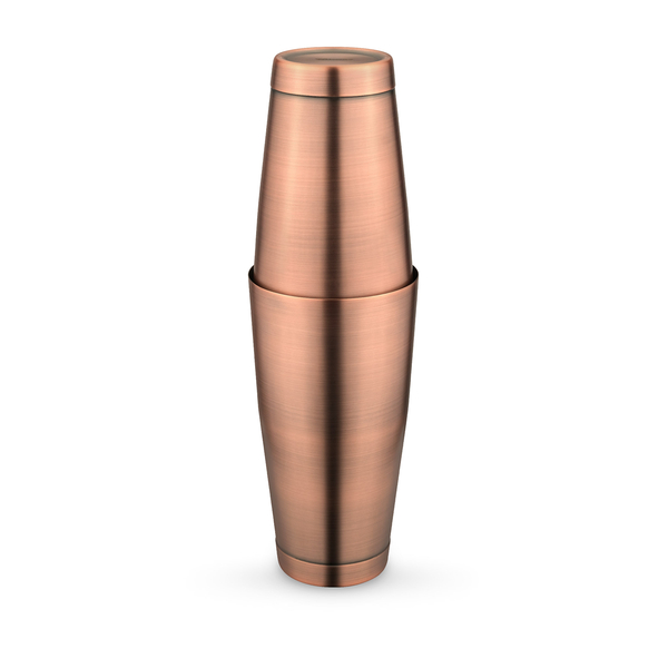 Double Bottom Boston Cocktail Shaker WL‑523.250.129/1A, Color: Antique Copper Matt, Mililiters: 550 & 800