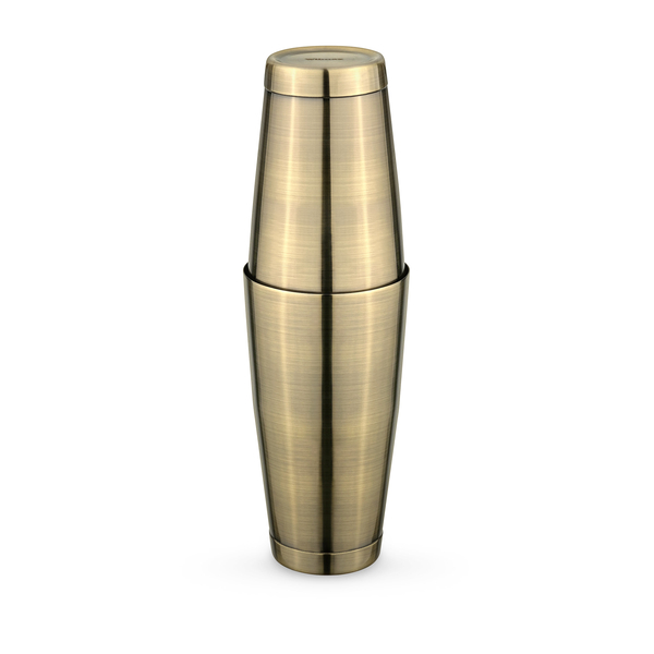Double Bottom Boston Cocktail Shaker WL‑523.250.154/1A, Color: Antique Brass, Mililiters: 550 & 800