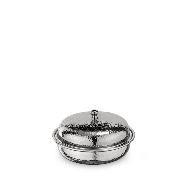 Round Serving Dish with Lid WL‑545.040.210/A, Color: Silver, Centimetres: 14 x 7