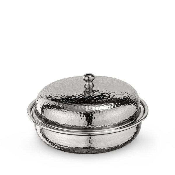 Round Serving Dish with Lid WL‑545.080.210/A, Color: Silver, Centimetres: 22 x 9
