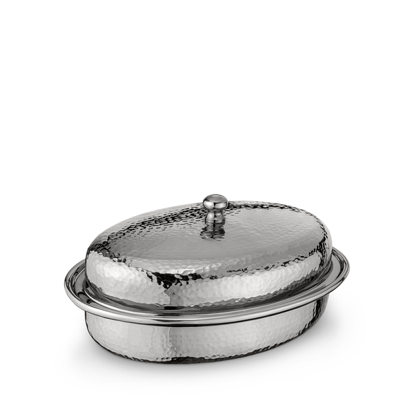 Oval Serving Dish with Lid WL‑545.280.210/A, Color: Silver, Centimetres: 22 x 15.5 x 8
