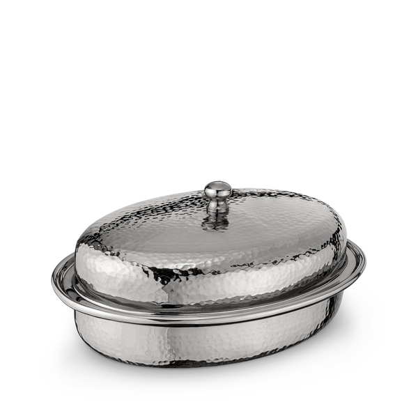 Oval Serving Dish with Lid WL‑545.290.210/A, Color: Silver, Centimetres: 24 x 17.5 x 9