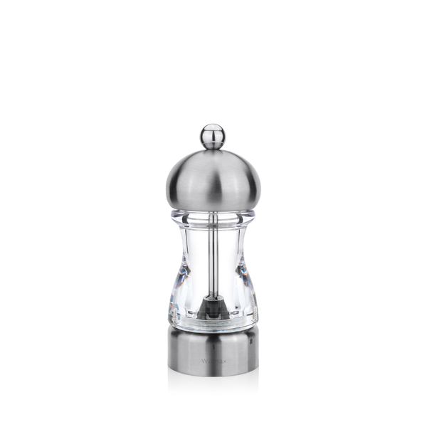 Adjustable Pepper/Salt Grinder with Ceramic Core WL‑296.251.330/1A, Color: Silver Matt, Centimetres: 5.5 x 14
