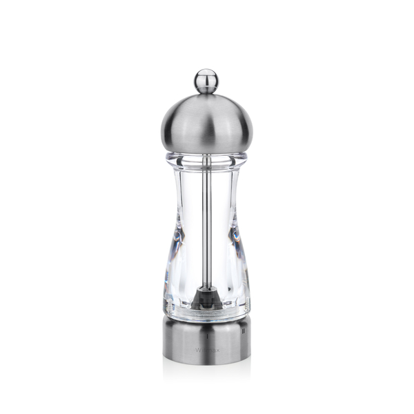 Adjustable Pepper/Salt Grinder with Ceramic Core WL‑296.251.530/1A, Color: Silver Matt, Centimetres: 5.5 x 16