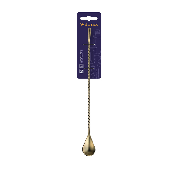 Bar Spoon on Blister Pack WL‑525.010.154/1B, Color: Antique Brass, Centimetres: 30, 2 image