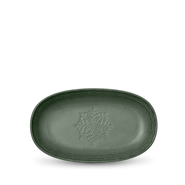 Deep Superellipse Dish WL‑828.067.635/A, Color: Green, Centimetres: 29 x 18