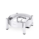 Chafer Stand Round WL‑591.620.110/H (OLD: 559937), Color: Silver, Centimetres: 45 x 45 x 20