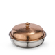 Round Serving Dish with Lid WL‑545.080.225/A, Color: Bronze Matt, Centimetres: 22 x 9