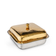 Square Serving Dish with Lid WL‑545.480.230/A, Color: Gold, Centimetres: 22 x 22 x 9